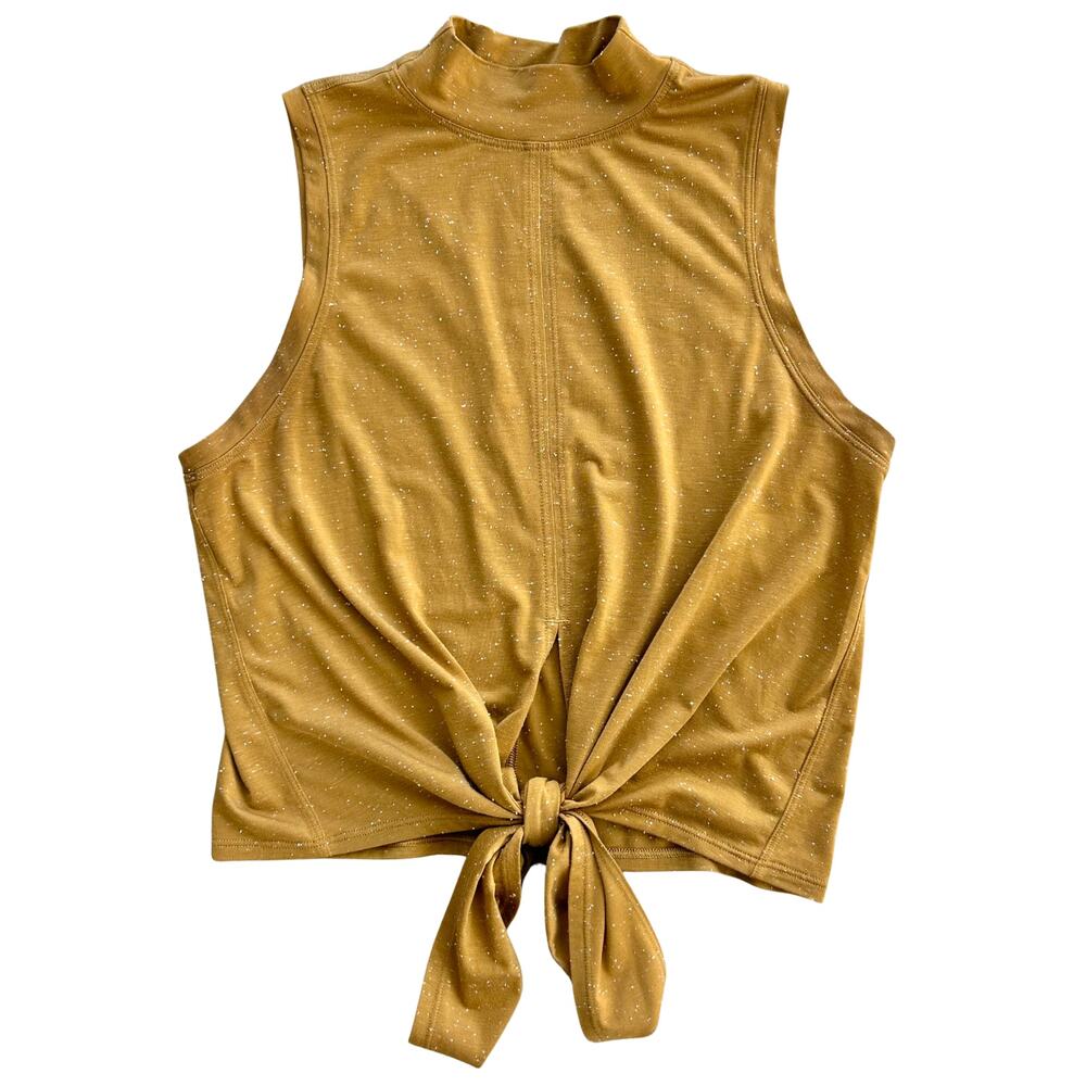 Lululemon Time to Restore Mock Neck Tank Spiced Bronze Twist Front‎ Size 4